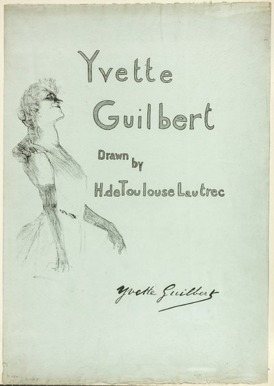 Yvette Guilbert sul palco, da Yvette Guilbert da Henri de Toulouse Lautrec