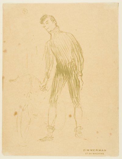 Zimmerman e la sua macchina da Henri de Toulouse Lautrec