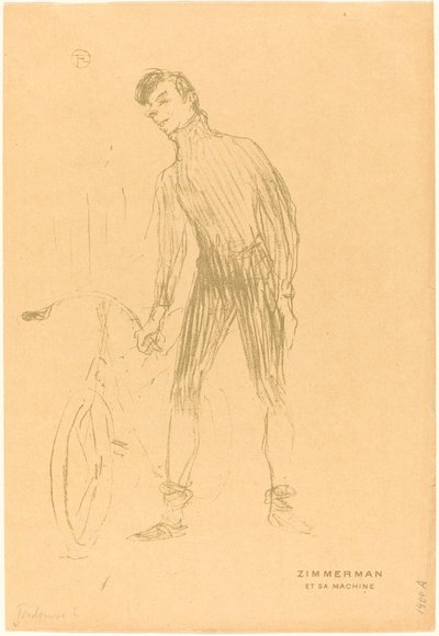 Zimmerman e la sua macchina da Henri de Toulouse Lautrec