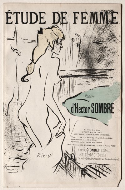 Étude de Femme, 1893 da Henri de Toulouse Lautrec