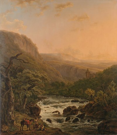 Fiume nelle Ardenne al tramonto da Henri van Assche