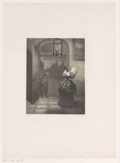 Donna che legge una lettera da Henri van Seben