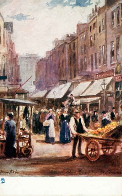 Vecchia Londra: Clare Market, vicino allo Strand da Henrie Pitcher