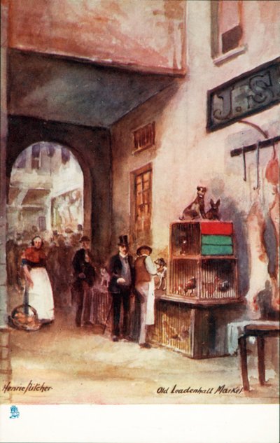 Vecchia Londra: Vecchio mercato di Leadenhall da Henrie Pitcher