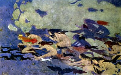 Sabba delle streghe, c.1900 (incisione) da Henriette Goldenberg