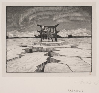 Illustrazione per H. C. Andersen: "La regina delle nevi" da Henrik Arnold Hamilkar Sørensen