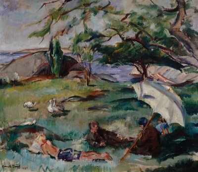 Paesaggio estivo con persone da Henrik Lund