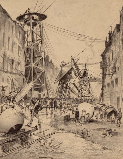 Umani che sezionano macchine da guerra marziane da Henrique Alvim Correa