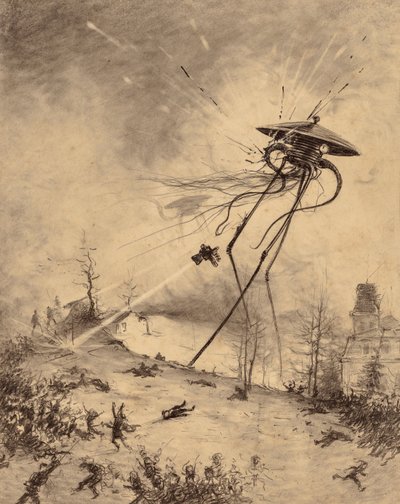 Macchina da combattimento marziana colpita da un proiettile da Henrique Alvim Correa