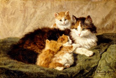 Contentezza, 1900 da Henriëtte Ronner Knip