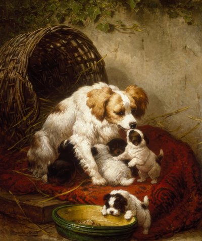 La famiglia felice da Henriëtte Ronner Knip