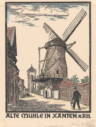 Mulino a Xanten da Henriëtte van Hove (signed by artist)
