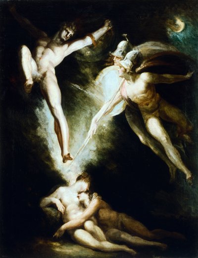 Satana toccato dalla spada di Ithuriel di Johann Heinrich Fussli (1741-1825) da Johann Heinrich Füssli