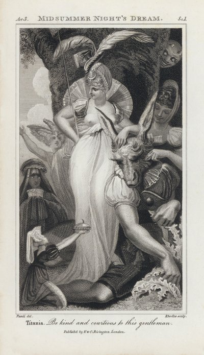 Illustrazione per Sogno di una notte di mezza estate di Shakespeare da Henry  Fuseli