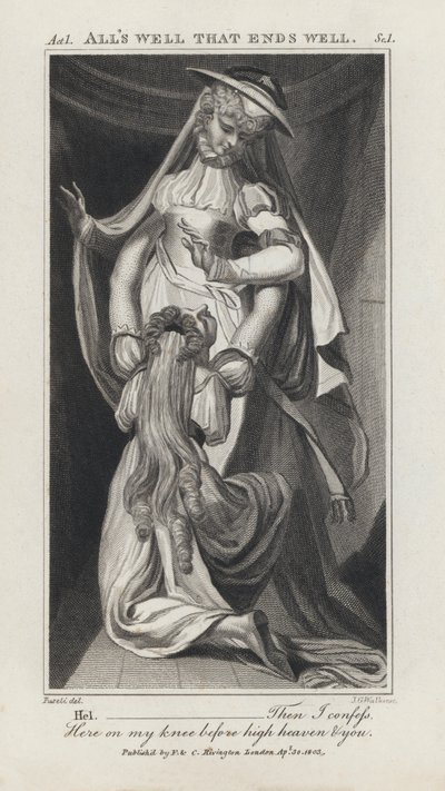 Illustrazione per Tutto è Bene Quel che Finisce Bene di Shakespeare da Henry  Fuseli