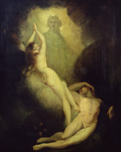 La creazione di Eva da Milton, Paradiso Perduto VIII da Henry  Fuseli