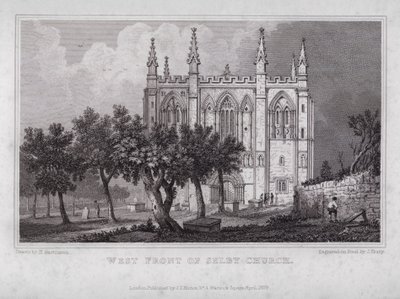 Facciata ovest della chiesa di Selby da Henry (after) Gastineau