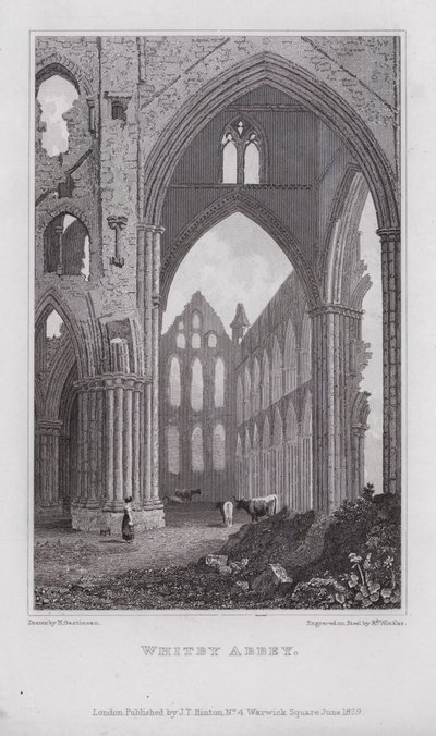 Abbazia di Whitby da Henry (after) Gastineau
