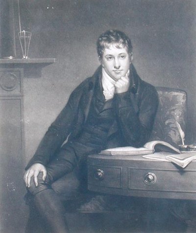 Sir Humphry Davy (1778-1829), inciso da S.W. Reynolds da Henry (after) Howard