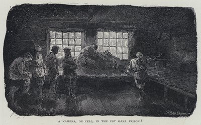 Una Kamera, o cella, nella prigione di Ust Kara da Henry (after) Sandham