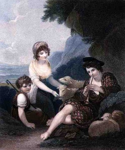Il menestrello rustico, inciso e pub. da Anthony Cardon (1772-1813) da Henry (after) Singleton