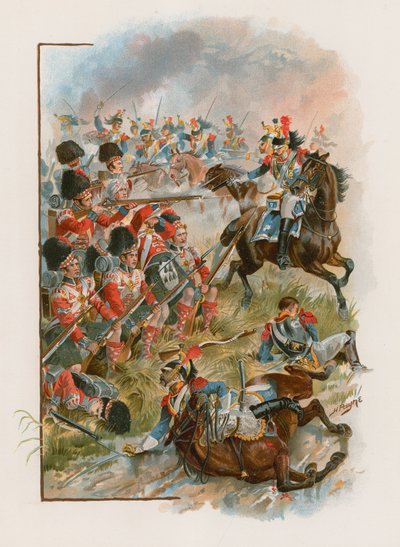 Piazza degli Highlanders del 42° caricata dai corazzieri francesi a Quatre Bras, 16 giugno 1815 da Henry A. Payne