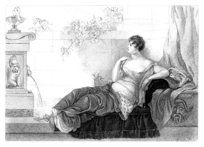 Mary Robinson 1757-1800, poetessa e romanziera inglese, 1830 da Henry Adlard