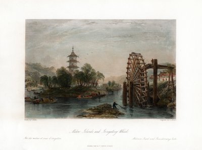 Isole del Melone e Ruota di Irrigazione, Cina, c1840 da Henry Adlard