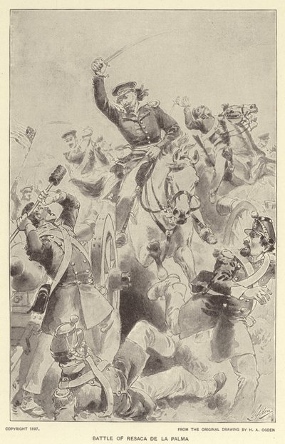 Battaglia di Resaca de la Palma da Henry Alexander (after) Ogden