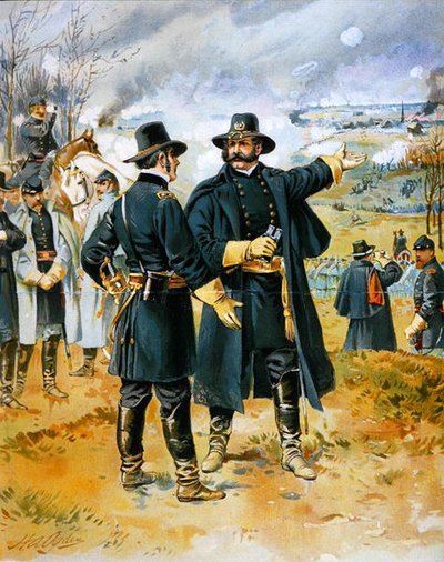 Generale Burnside (1824-81) alla battaglia di Fredericksburg da Henry Alexander (after) Ogden