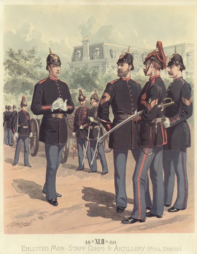 Uomini arruolati, corpo di stato maggiore e artiglieria in uniforme completa da Henry Alexander Ogden