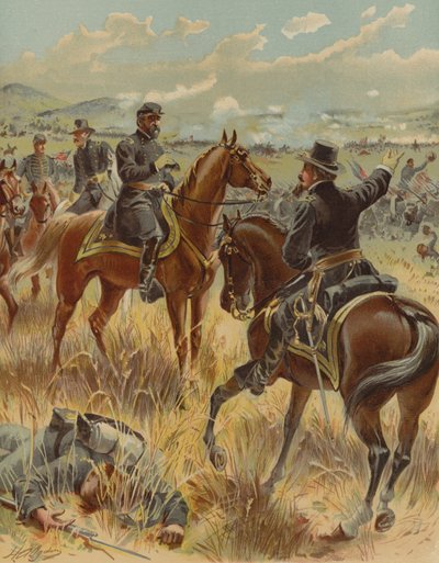 Generale Meade alla battaglia di Gettysburg, Pennsylvania, Guerra Civile Americana, 2 luglio 1863 da Henry Alexander Ogden