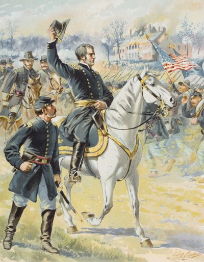 Maggior Generale Hooker alla battaglia di Chancellorville, Virginia, 3 maggio 1863 da Henry Alexander Ogden