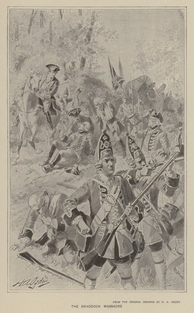 Il massacro di Braddock da Henry Alexander Ogden