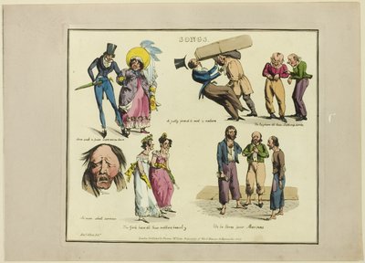Piatti dalle illustrazioni alle canzoni popolari da Henry Alken