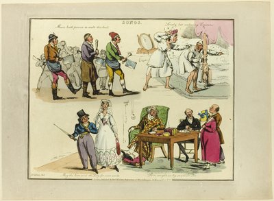 Piatti dalle illustrazioni alle canzoni popolari da Henry Alken