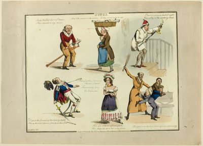 Piatti dalle illustrazioni alle canzoni popolari da Henry Alken