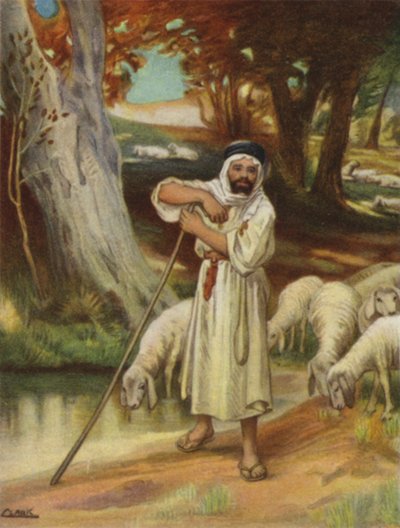 Un pastore e il suo gregge a Banias da Henry Andrew Harper