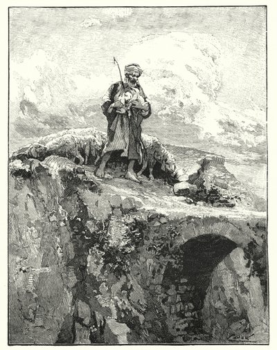 Ponte senza parapetto sul Giordano da Henry Andrew Harper