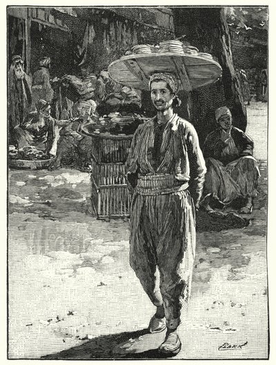 Fornaio orientale con cesto sulla testa da Henry Andrew Harper