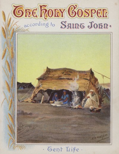 Vita in tenda (cromolitografia) da Henry Andrew Harper