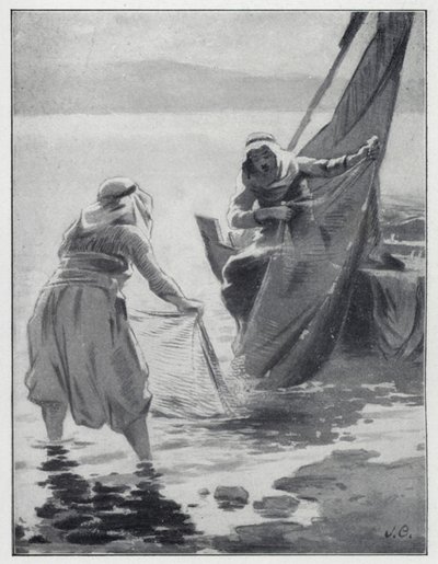 Lavaggio delle reti al Mare di Galilea da Henry Andrew Harper