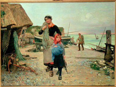 Pescatori che Tornano con le Reti, 1882 da Henry Bacon