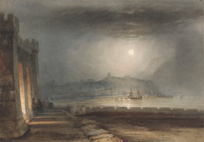 Porto di Scarborough, Yorkshire - Chiaro di luna da Henry Barlow Carter