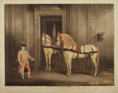 Due cavalli di stato di Sua Maestà, inciso da William Ward, 1 settembre 1800 da Henry Bernard Chalon
