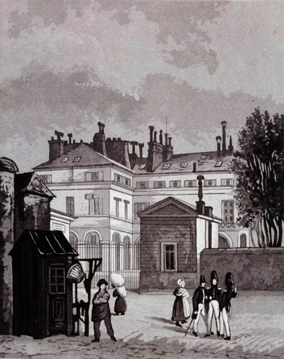 Veduta della Scuola Politecnica nel XVIII secolo da Henry Berthoud