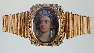 Miniatura della Regina Vittoria incastonata in un braccialetto d