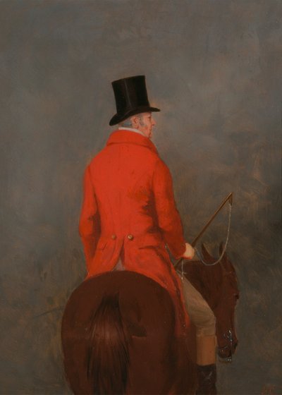 Ritratto di Thomas Cholmondeley, primo Lord Delamere, sul suo cacciatore (studio per "La caccia del Cheshire a Tatton Park") da Henry Calvert