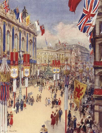 Piccadilly Circus, Londra da Henry Charles Brewer