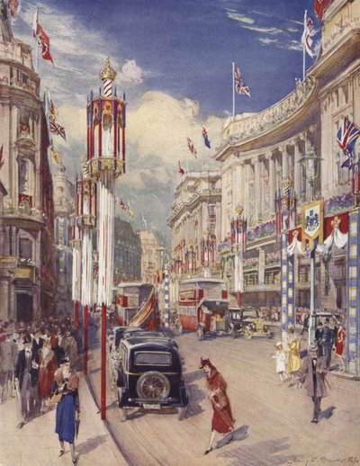 Regent Street verso Oxford Circus, Londra da Henry Charles Brewer